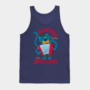 Accordion Instrument Playing Music by Cute Cats Tank Top